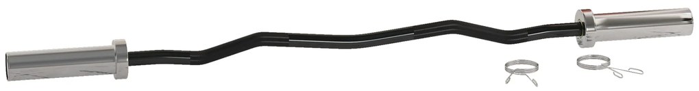 SPORTNOW Barra de Pesos de Aço 120 cm Barra Curl EZ Ø50 mm com 2 Gramp