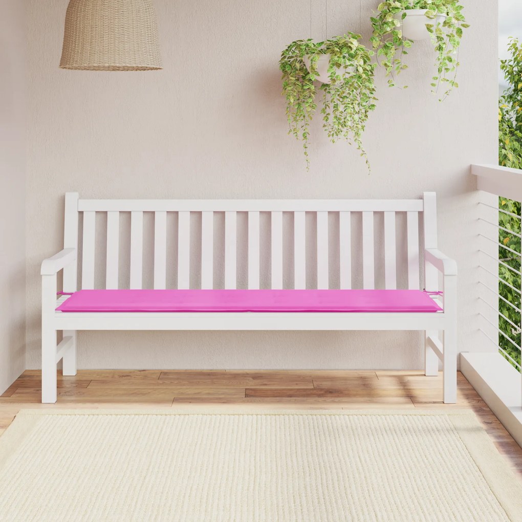 vidaXL Almofada para Banco de Jardim Rosa 180x50x4 cm Tecido Oxford