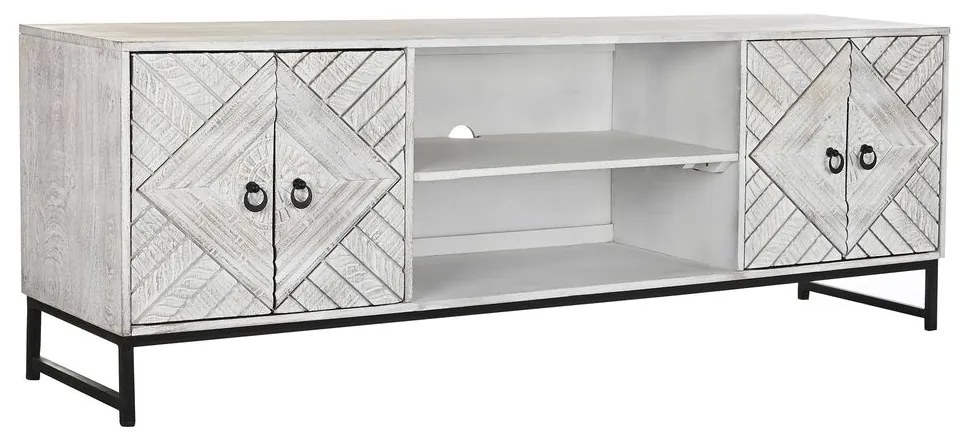 Móvel de Tv Dkd Home Decor Metal Madeira de Mangueira (180 X 40 X 60 cm)