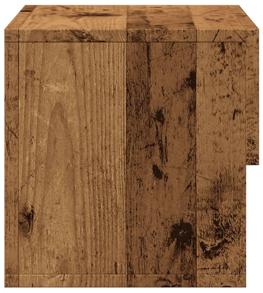 Mesa de cabeceira de parede madeira velha