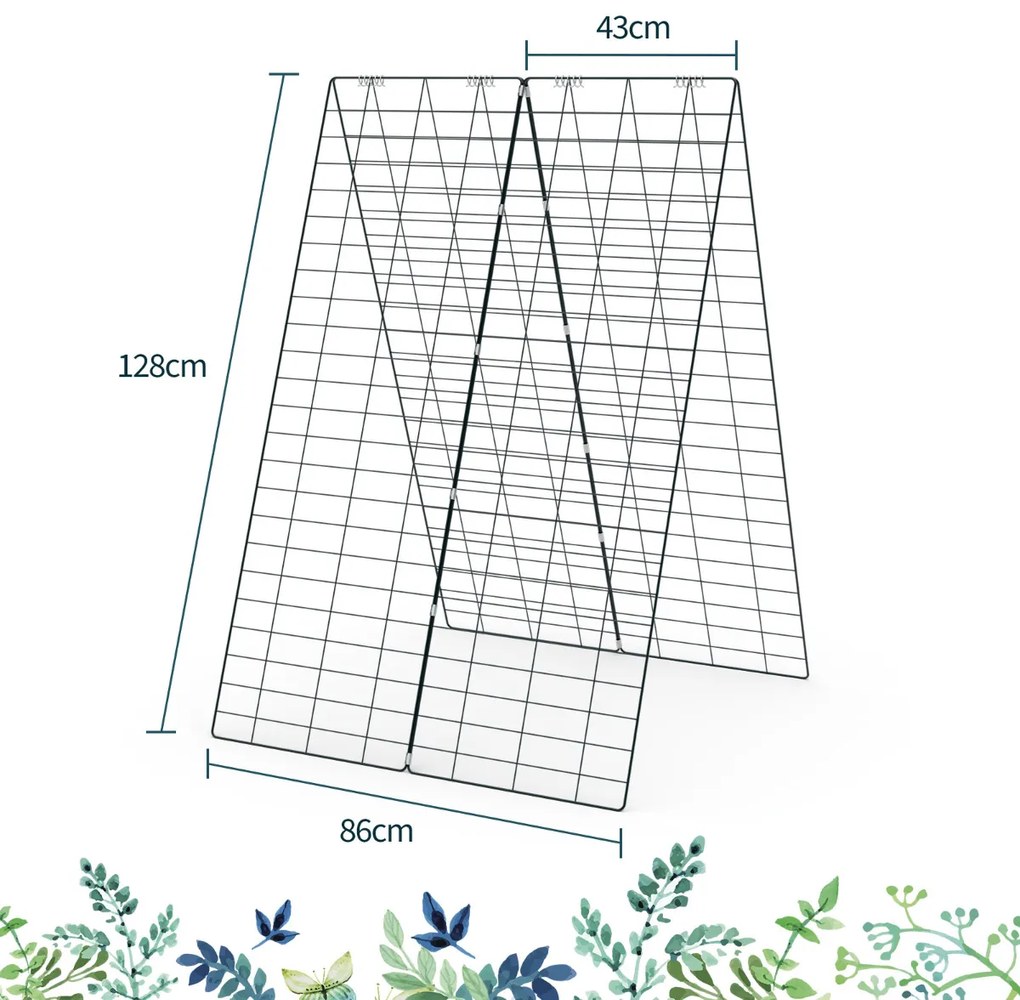 Treliça de 2 peças Treliça de Pepinos para Varanda de Jardim em Estufa