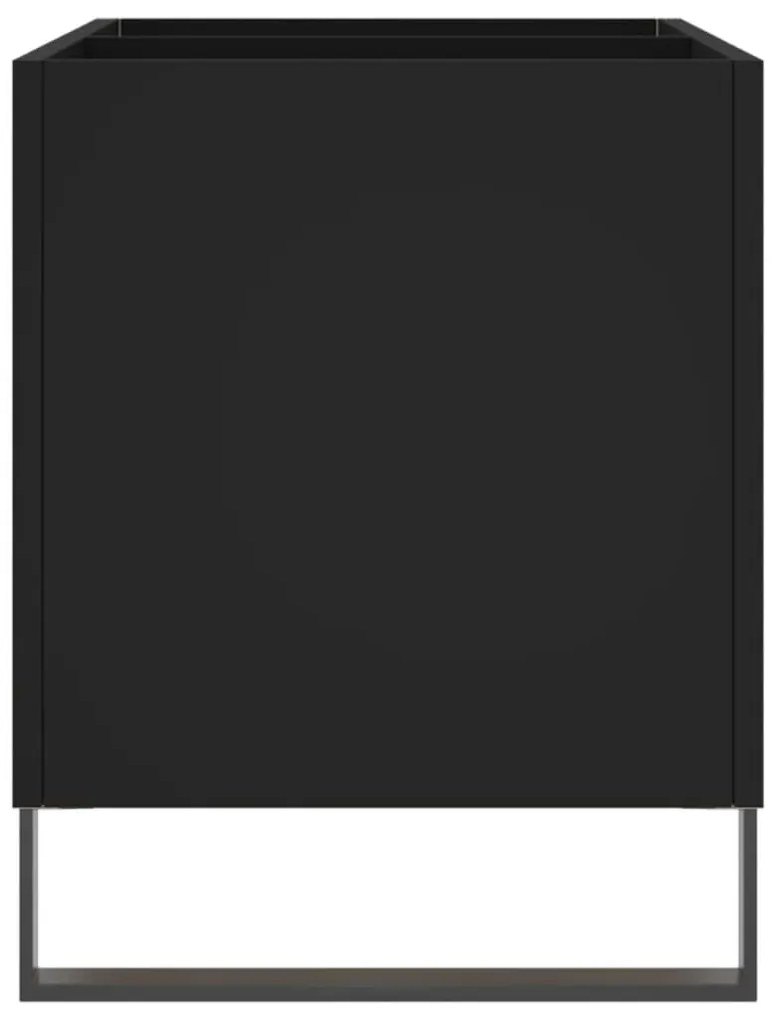 Armário para discos 74,5x38x48 cm derivados de madeira preto