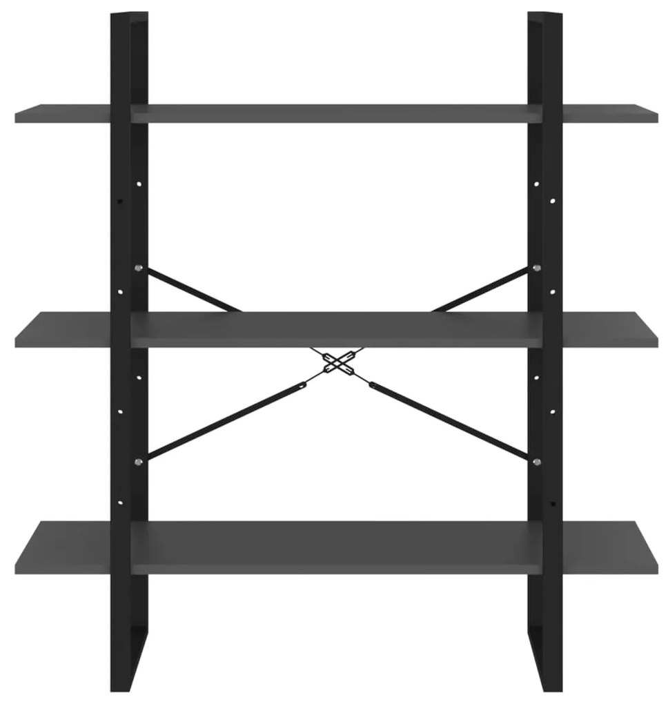 Estante 100x30x105 cm contraplacado cinzento