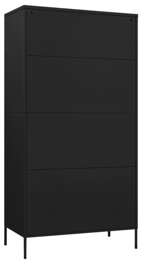 Roupeiro 90x50x180 cm aço preto