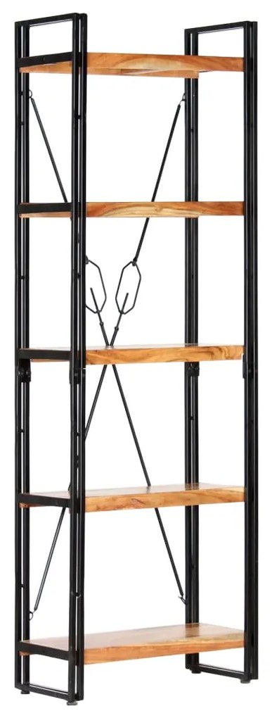vidaXL Estante com 5 prateleiras 60x30x180cm madeira de acácia maciça