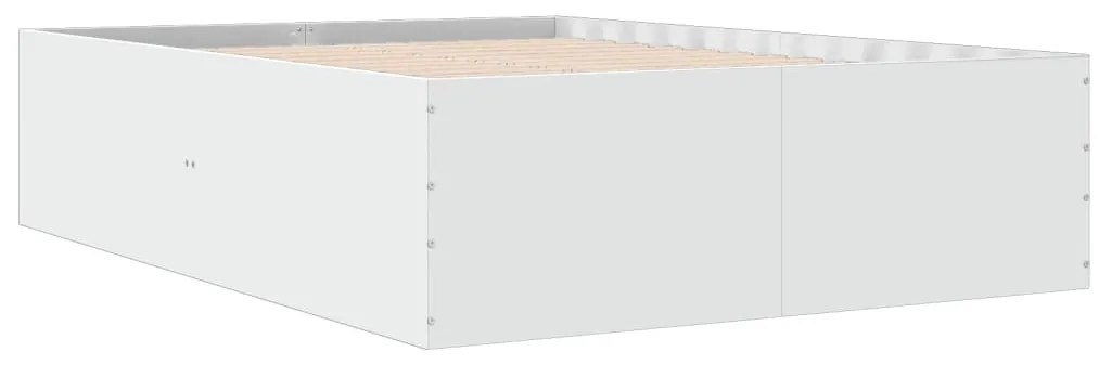 Estrutura de cama 140x200 cm derivados de madeira branco