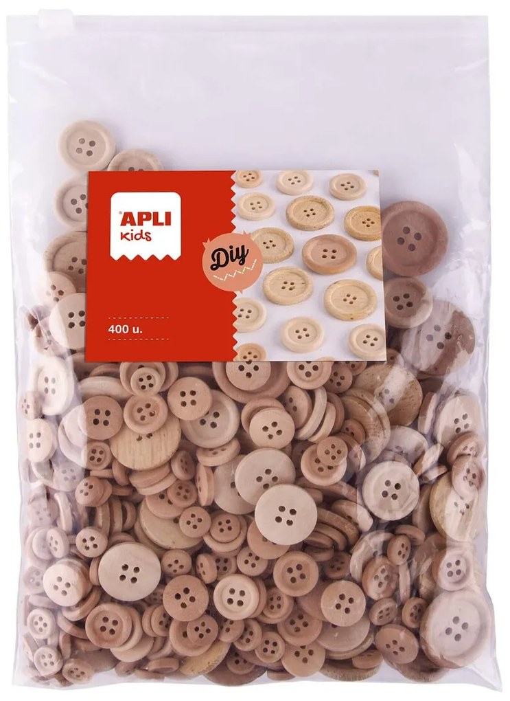 Botões Apli 400 Peças Natural