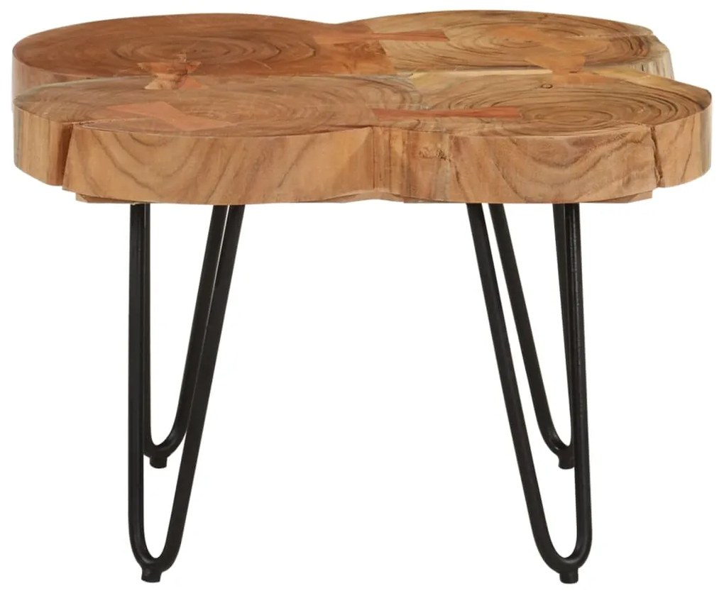 Mesa de centro 4 troncos 36 cm madeira de acácia maciça