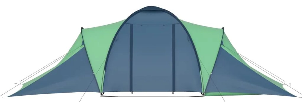 Tenda de campismo para 6 pessoas azul e verde