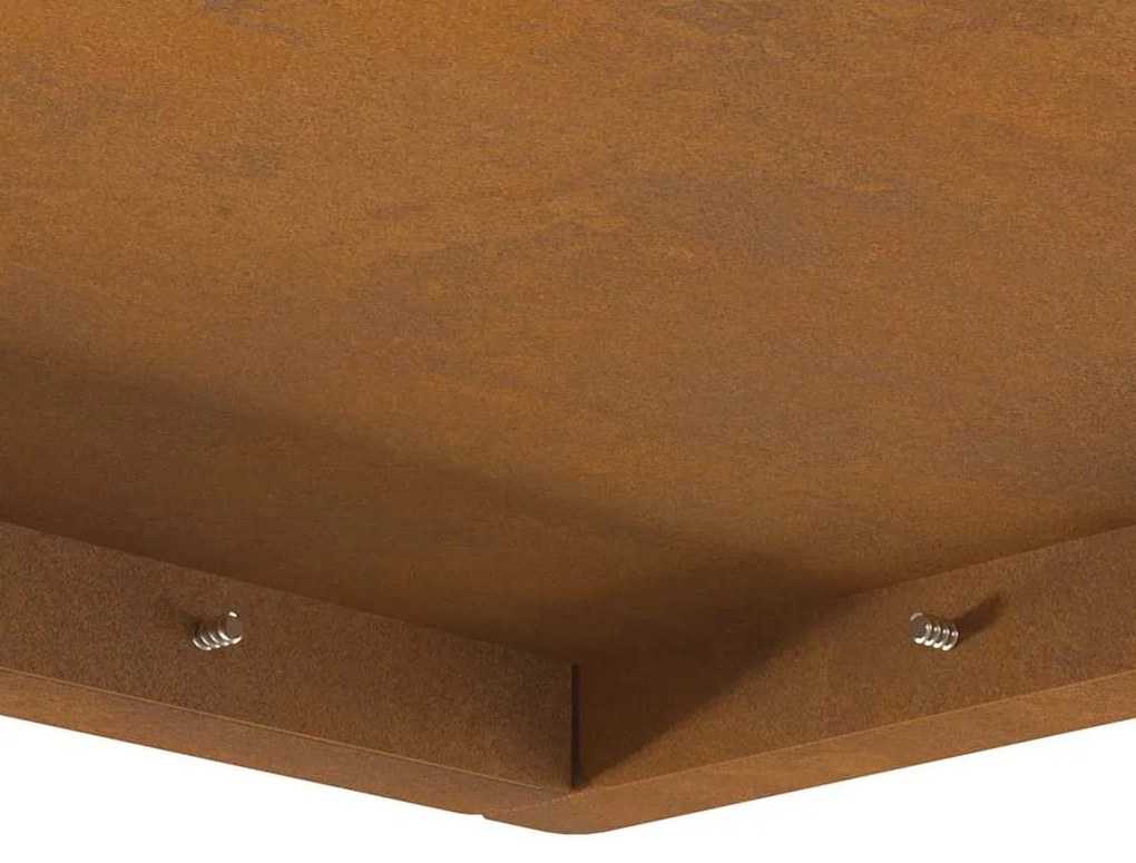 Fogueira Quadrada vidaXL 80x80x40 cm em Aço Envelhecido