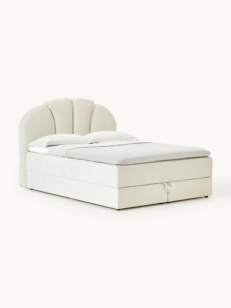 Cama boxspring com espaço de arrumação Romia