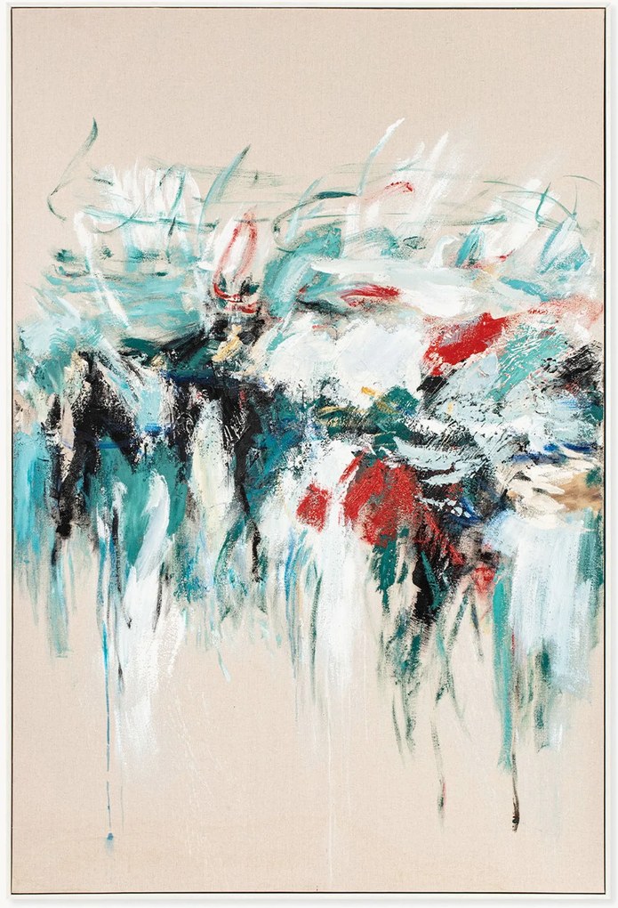 Quadro em tela pintado à mão com moldura em madeira Hurricane