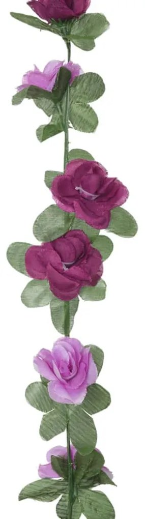 Grinaldas de flores de Natal 6 pcs 250 cm roxo claro