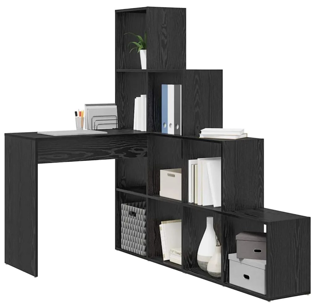 Secretária de canto Carvalho preto 101,5 x 149,5 x 149,5 cm