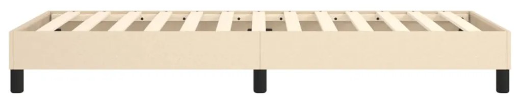 Estrutura de cama 90x190 cm tecido cor creme