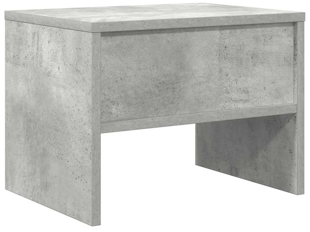 Mesa-de-cabeceira 40x30x30 cm contraplacado cinzento cimento