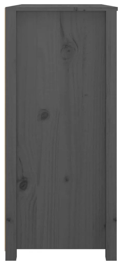 Armário de apoio 100x40x90 cm pinho maciço cinza