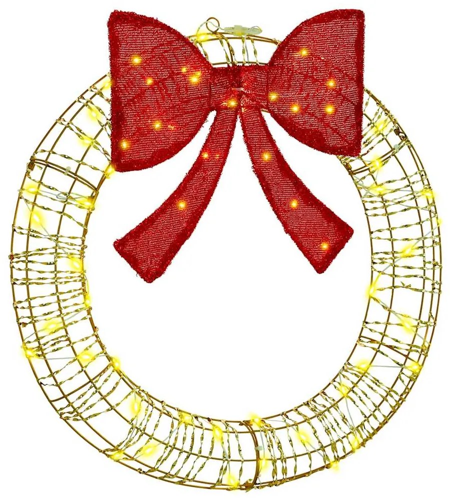 vidaXL Guirlanda com 60 LEDs Branco quente 75 cm PET