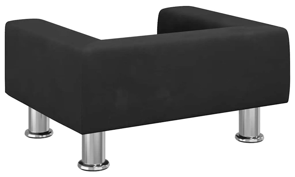 Cama para cães 50x40x26,5 cm veludo preto