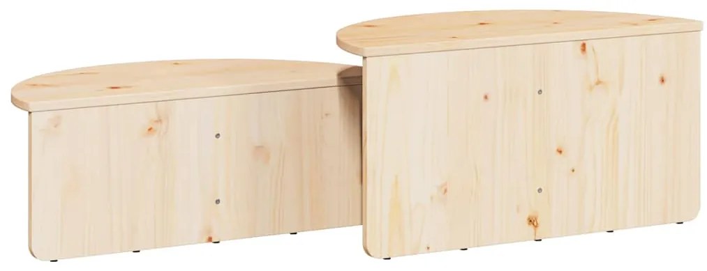 Mesa de centro 2 pcs Natural 79 x 39.5 x 40 cm