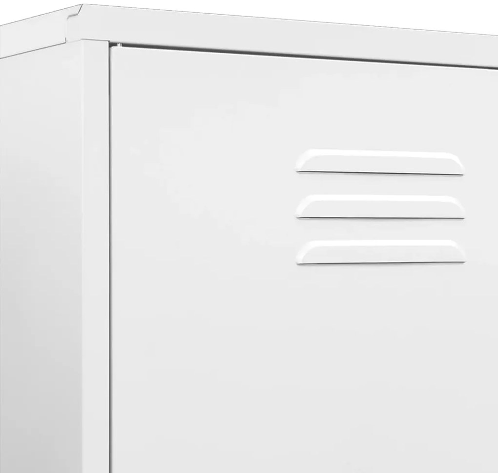 Roupeiro 90x50x180 cm aço branco