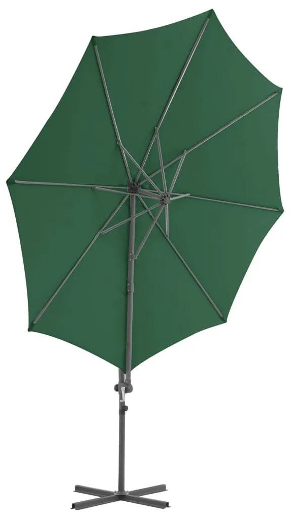 Guarda-sol de jardim com base portátil verde