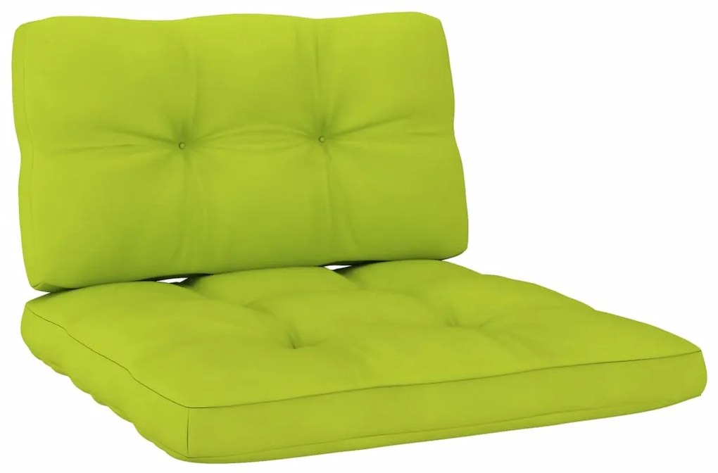 vidaXL Almofadões para móveis de paletes 2 pcs tecido verde brilhante