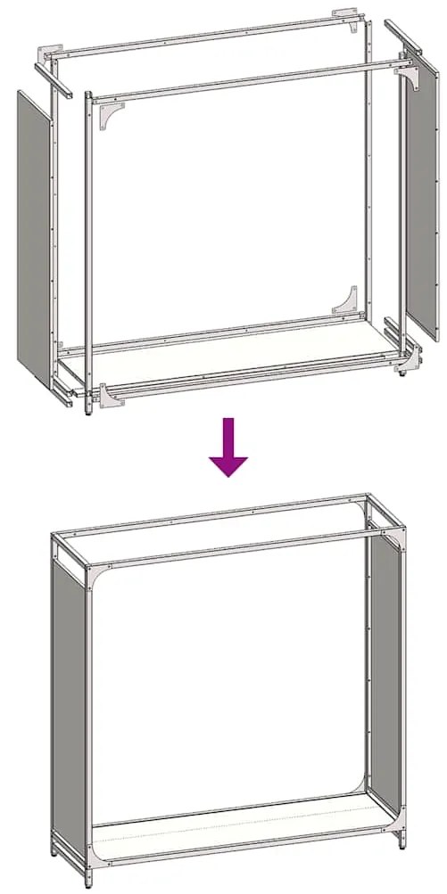 Suporte para lenha 90x28x90 cm aço laminado a frio branco