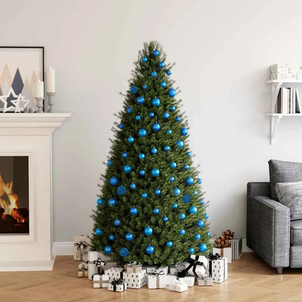 vidaXL Conjunto de bolas de natal 100 pcs azul