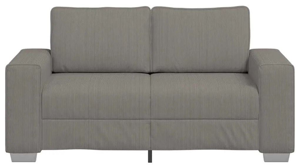 Sofá-luvas 120 cm tecido corduroy cinzento-claro