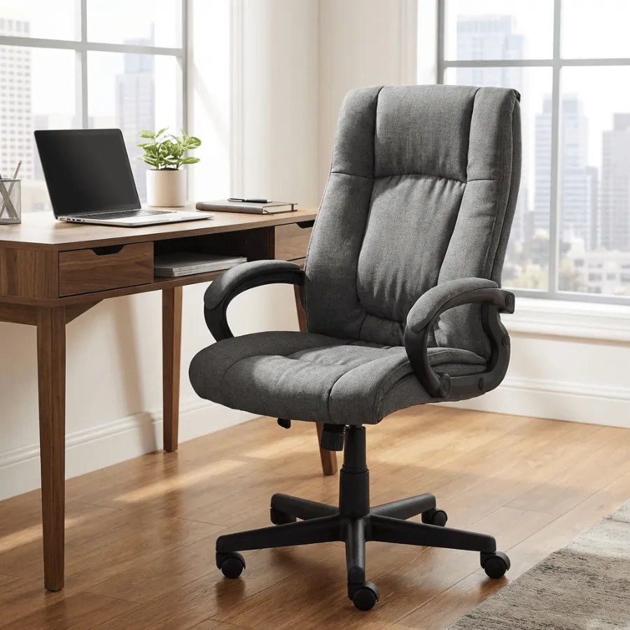 Cadeira de escritório XL Sparta Tecido Cinza Escuro