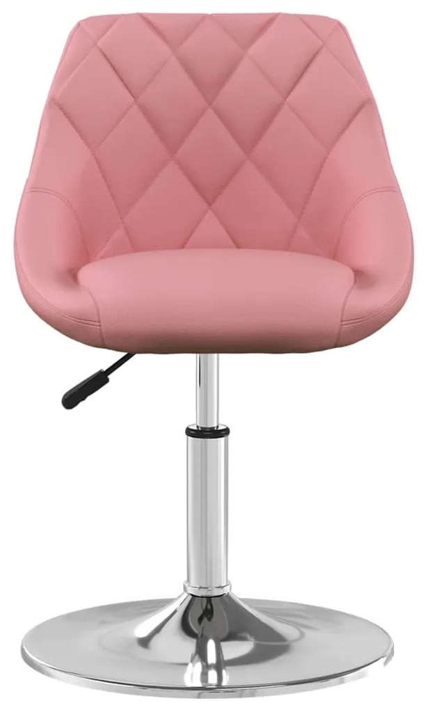 Cadeiras de jantar giratórias 4 pcs veludo rosa