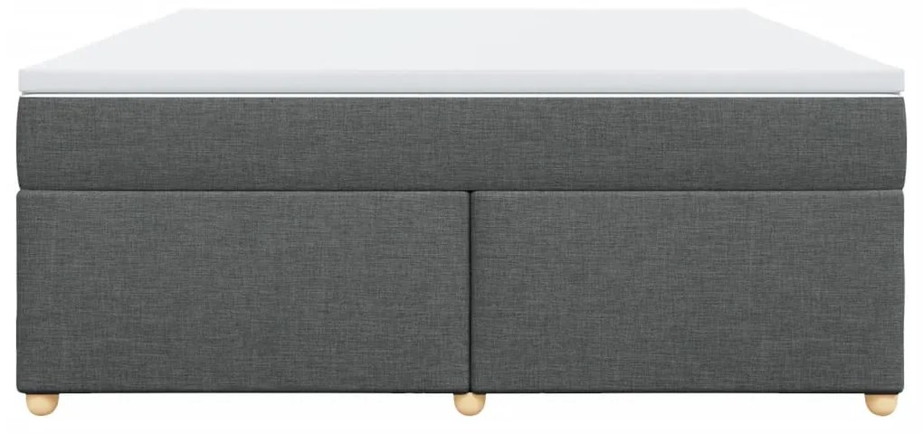 Cama com molas/colchão 180x200 cm tecido cinzento-escuro
