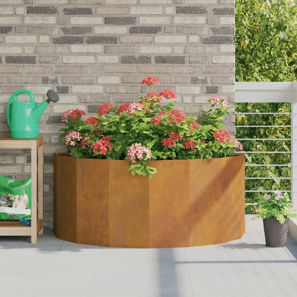vidaXL Floreira Ferro Enferrujado 120 x 60 x 50 cm