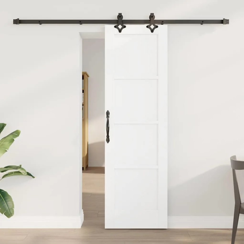 vidaXL Conjunto de Porta Deslizante Manual ORKDAL Branco e preto