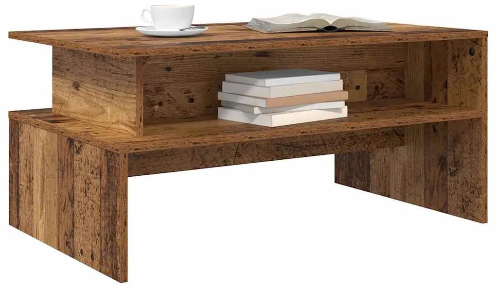 Mesa de centro com prateleira Outros Madeira antiga 90 x 55 x 42.5 cm