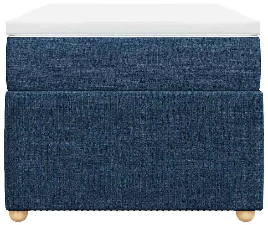 Cama com molas/colchão 100x200 cm tecido azul