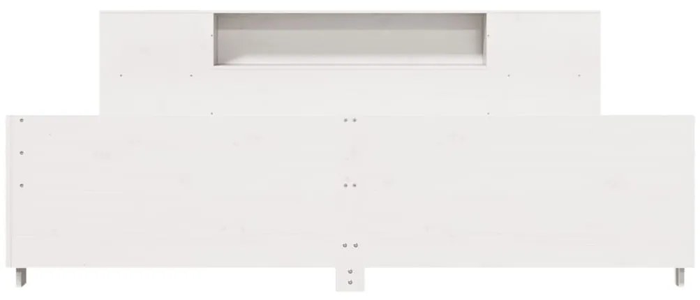 Cama sem colchão 180x200 cm madeira de pinho maciça branco