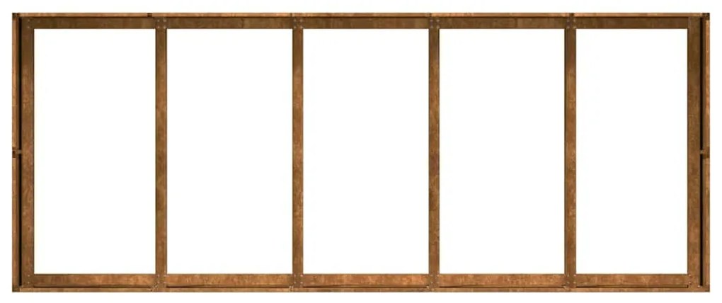 Floreira enferrujada 200x80x40 cm aço resistente