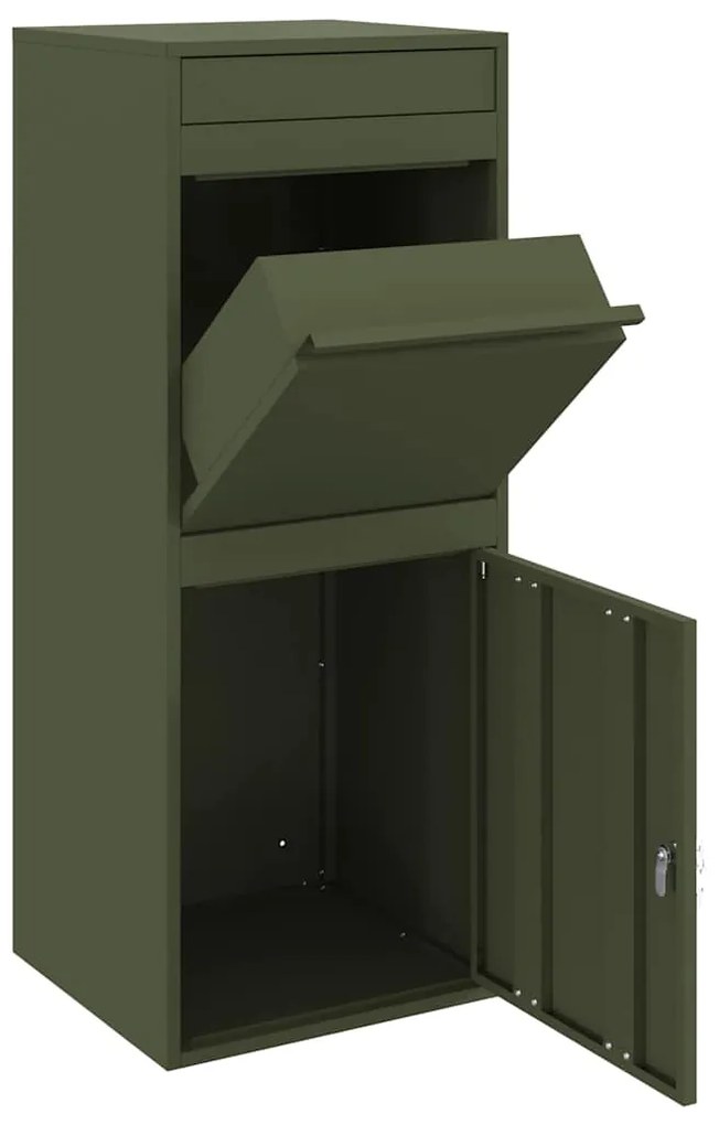 Caixa para entrega de pacotes Verde-oliva 41 x 38 x 103 cm Aço