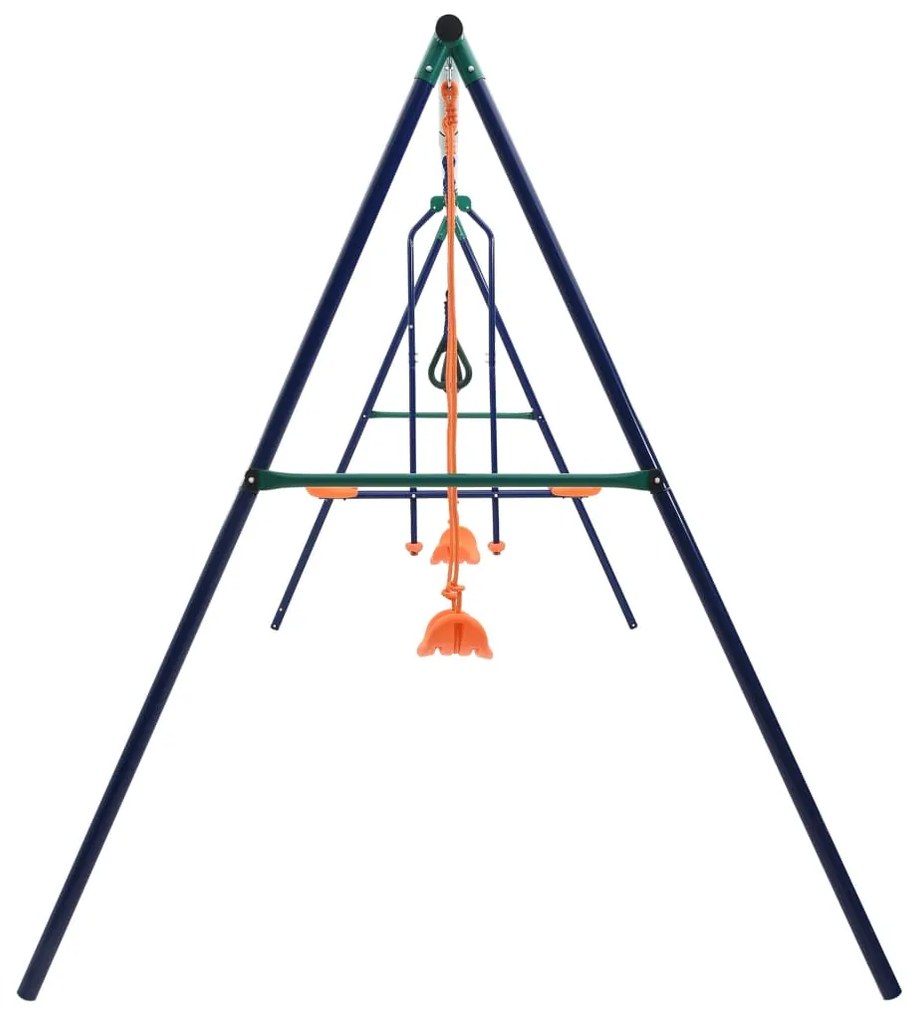 Conjunto de baloiços com argolas de ginástica e 4 assentos aço