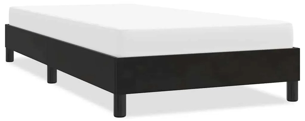 Estrutura de cama sem colchão preto 80x220 cm Veludo