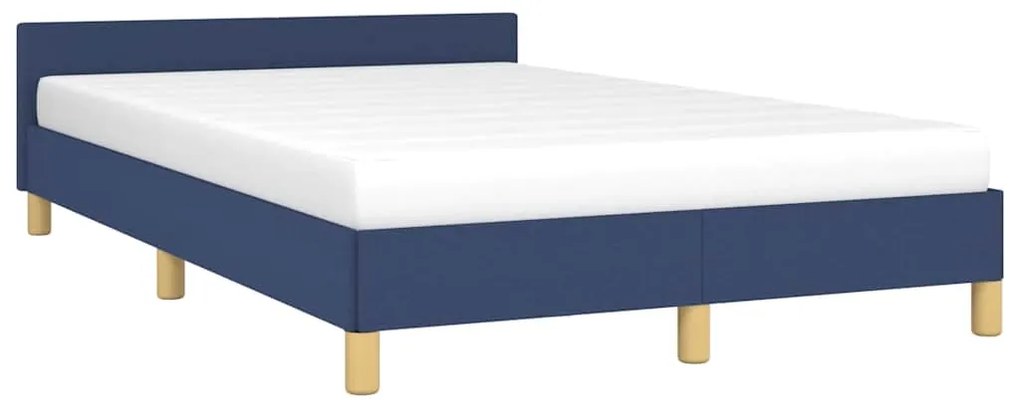 Estrutura cama c/ cabeceira sem colchão 120x200 cm tecido azul