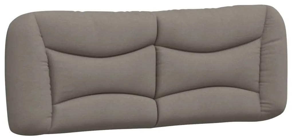 Cama sem colchão 140x200 cm tecido castanho-acinzentado