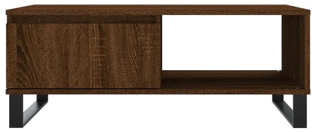 Mesa de centro 90x60x35 cm derivados madeira carvalho castanho