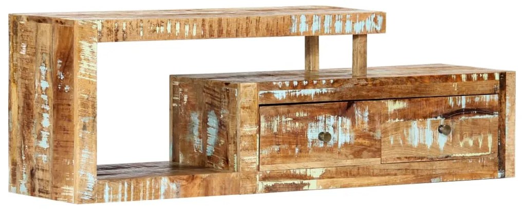 Móvel de TV 120x30x40 cm madeira recuperada maciça
