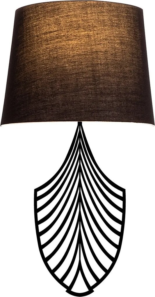 Aplique de Parede Asaf – Preto – 15 x 28 cm