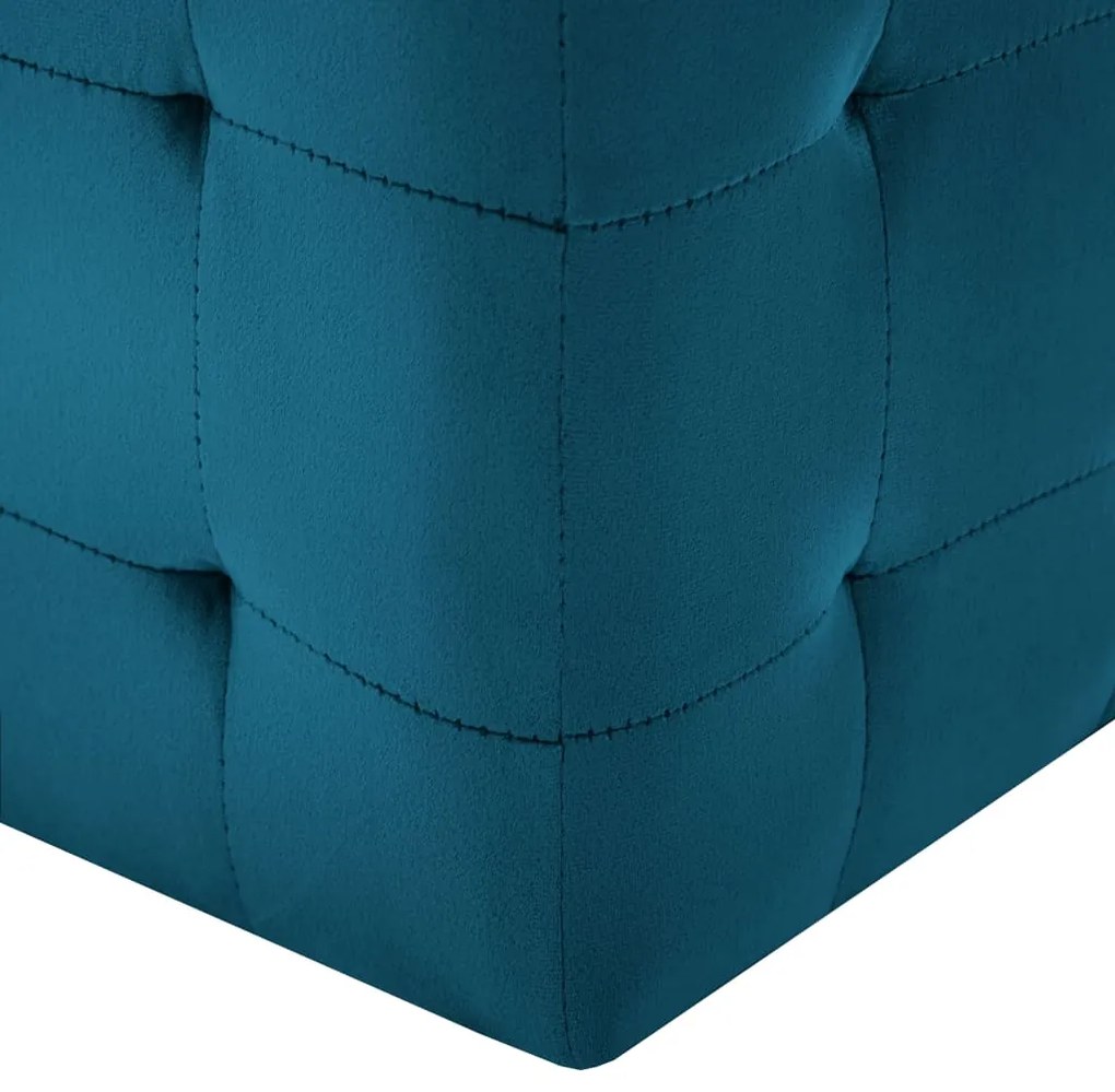 Mesas de cabeceira 2 pcs 30x30x30 cm veludo azul