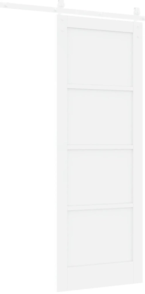 Porta Deslizante vidaXL com Conjunto de Ferragens Brancas 78x211 cm Pi
