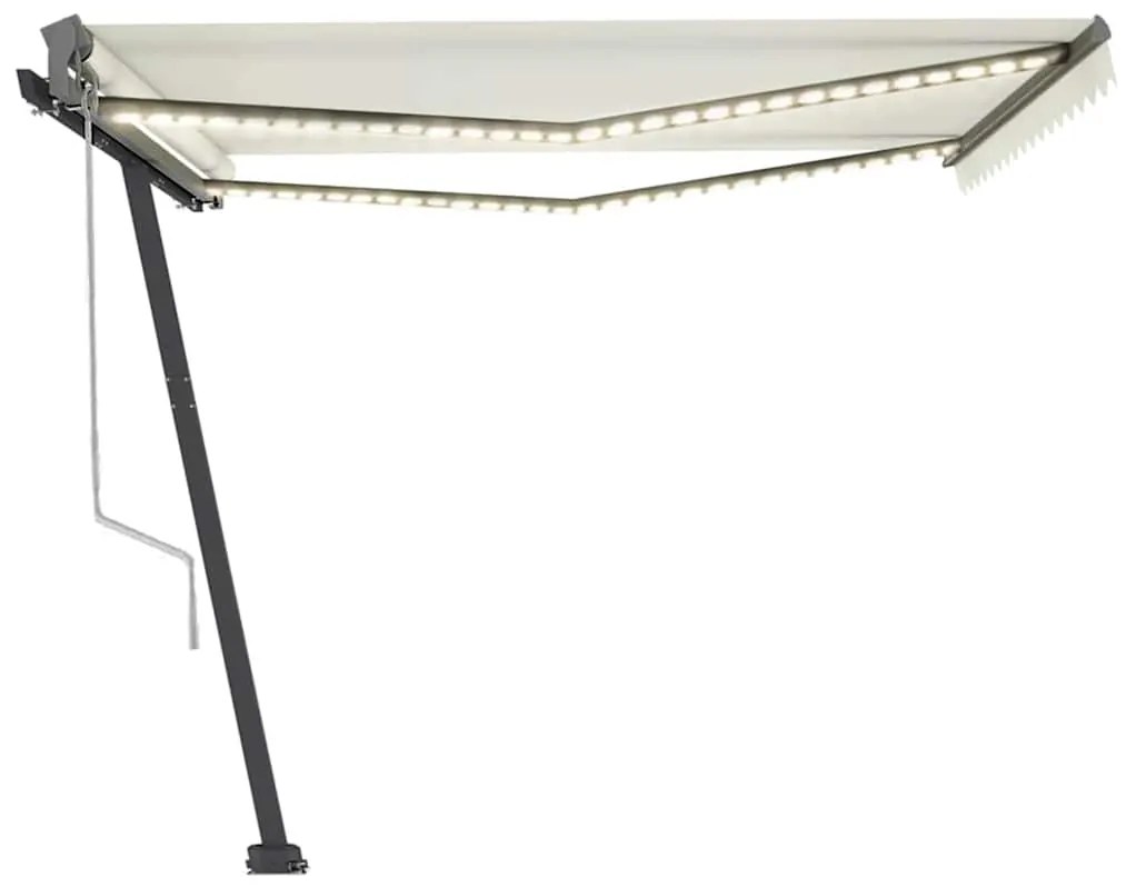 Toldo automático com LED e sensor de vento 400x300 cm cor creme